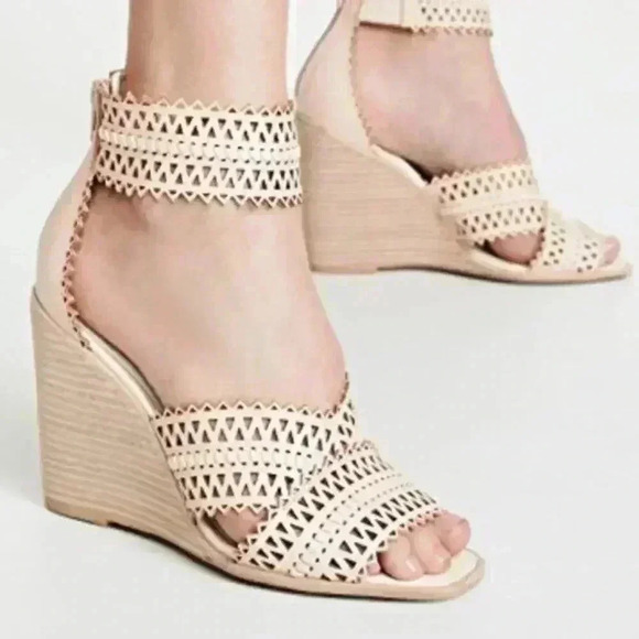 Jeffrey Campbell Besante St Wedge Sandals Size 6.5 - Picture 1 of 8